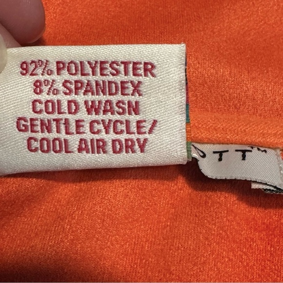 Gretchen Scott Faux Suede Waterfall Draped Open Cardigan-Orange- Sz S - Picture 6 of 9